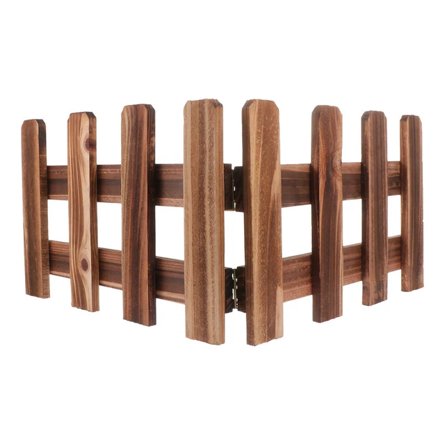 Tiardey - 2 Clôtures Miniatures En Bois Blanc - 5 Cm X 90 Cm - Décoration Pour Jardin, Bonsaï, Maison De Poupée, Noël - 8