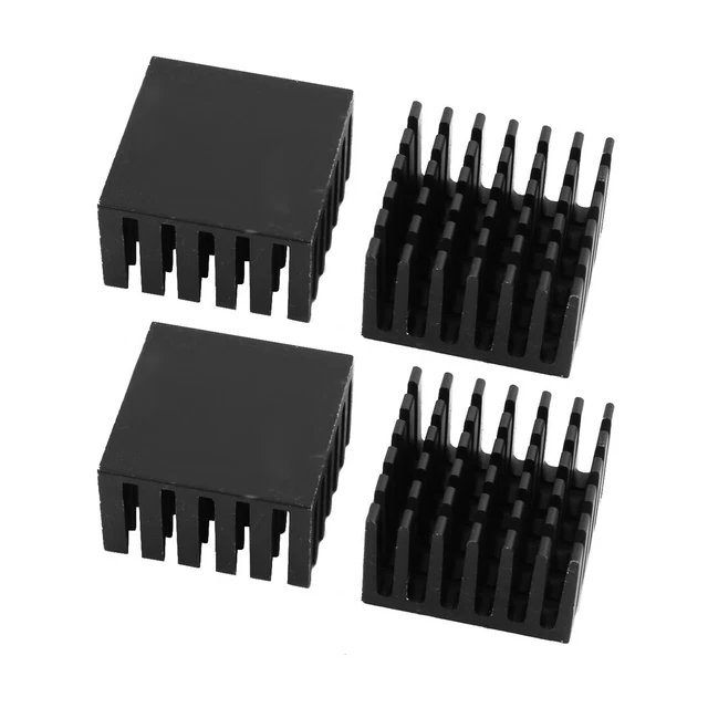 4 Stück Schwarze Aluminium Kühlkörper – 40x40x11 Mm, Für Elektronik-Kühlung, Ersatzteil