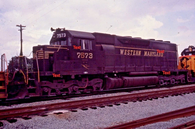 Duplicate Slide Western Maryland Rr Sd40  # 7573 Newport News, Va 1980