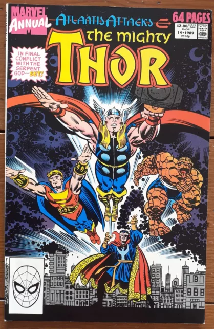 The Mighty Thor Annual 14, Atlantis Attacks Part 13, Marvel Comics, 1989, Vf-