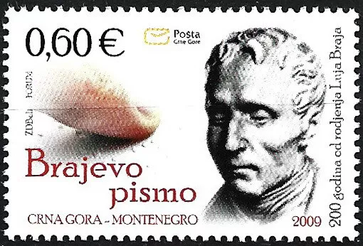 Montenegro - 200. Geburtstag von Louis Braille postfrisch 2009 Mi. 195