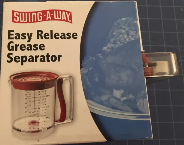 Measuring Cup Grease Separater Swing-A-Way Easy Release Red 4 Cup Capacity S2062