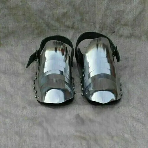 Paio di scarpe Stivali con armatura in acciaio cromato Sabato Halloween JCT73
