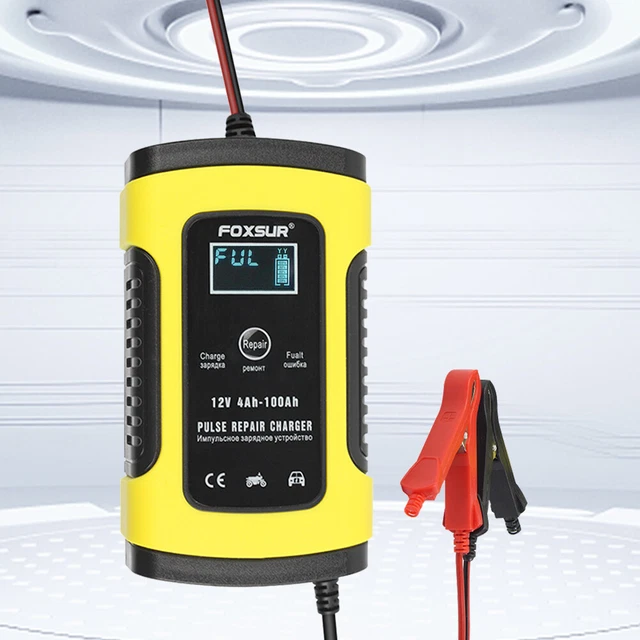 E# 12V Car Battery Charger Digital LCD Display Auto Battery Charger Car Accessor