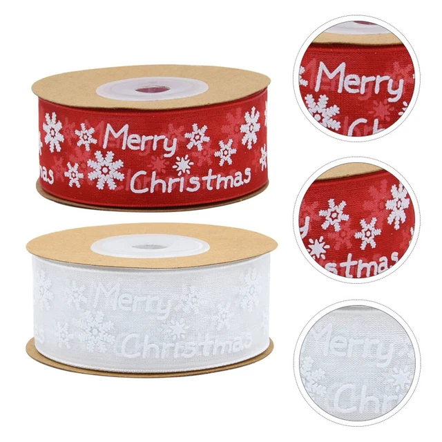 2pcs Weihnachten Schneeflocke Band Weihnachten Band Rolle