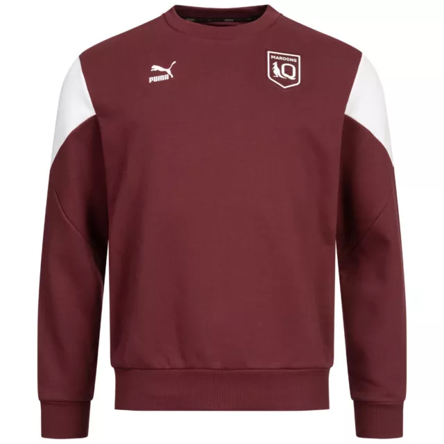 QLD Queensland Maroons Rugby League Iconic Crew Sweatshirt Puma BNWT S