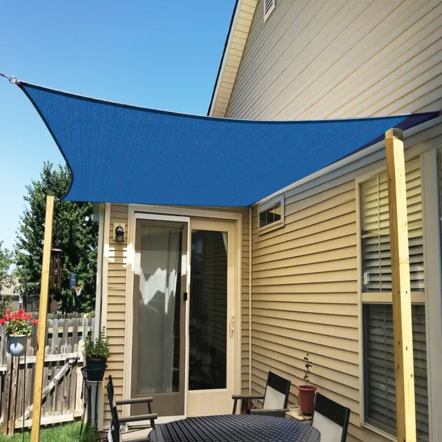 Ifenceview Blue 13'x13'-13'x48' Rectangle Sun Shade Sail Patio Canopy Awning