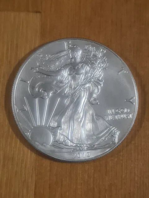1 Troy Oz 999 Fine Silver 2012 American Eagle Walking Liberty Bullion Coin