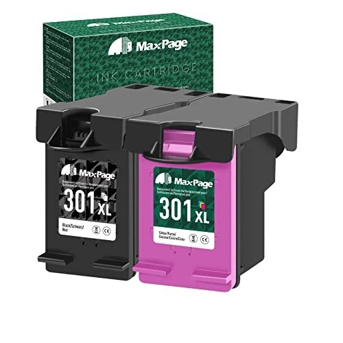 MaxPage Cartucce 301 XL Nero e Colore Rigenerato per HP 301XL Inchiostro Stam...