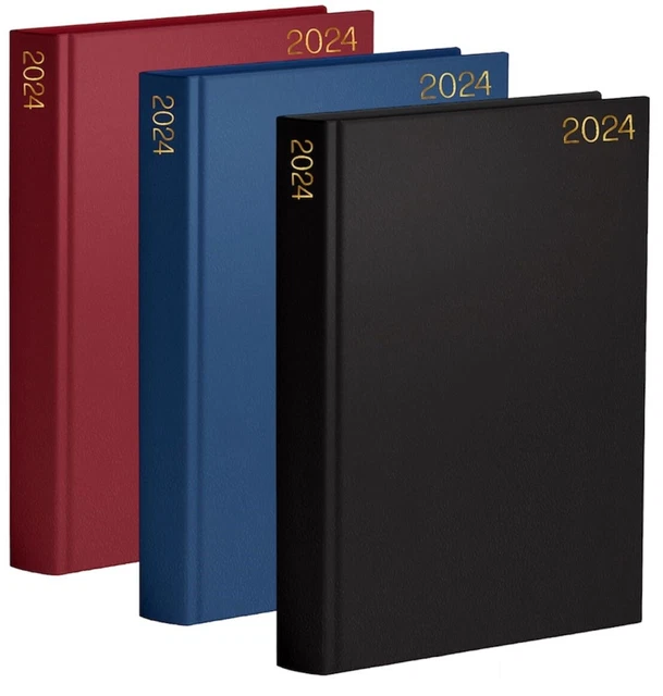 2024 A4/A5/ DIARY Week to View Page a Day Desk Diary Hard Backed Diary
