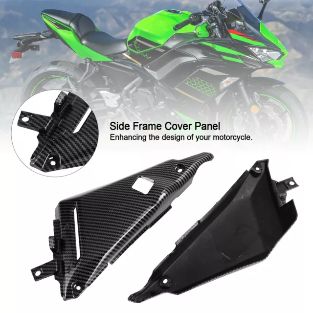 Carbon Side Frame Cover Panel Fairing Cowl For Kawasaki Z650 Ninja 650 2017-2020