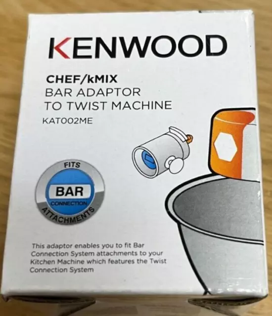 Kenwood Chef/kMIX bar adaptor to twist machine KAT002ME NEW