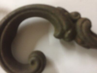 Pair Early Ornate Cast Iron  Wall Hooks~ HW31 3