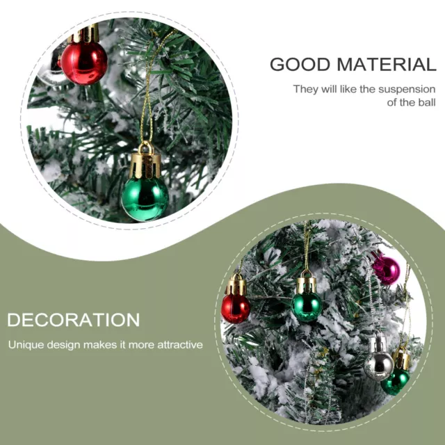 96 pz palline decorative albero di Natale decorazioni in plastica mini 3