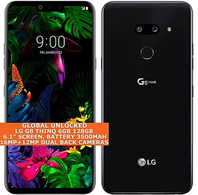 LG G8 ThinQ 6gb 128gb Octa-Core 6.1 " Visage Id NFC Android 4g LTE Smartphone