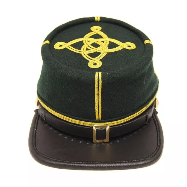 Civil War Berdans sharpshooter Green Captains 2 rows Gold Braids kepi