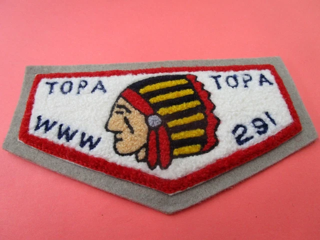 OA Topa Topa Lodge 291,C-5, Indian Chief, Flap CHENILLE THANK YOU, California,CA