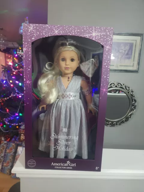 American Girl 2023 Shimmering Silver Holiday Collector Doll BRAND NEW IN BOX