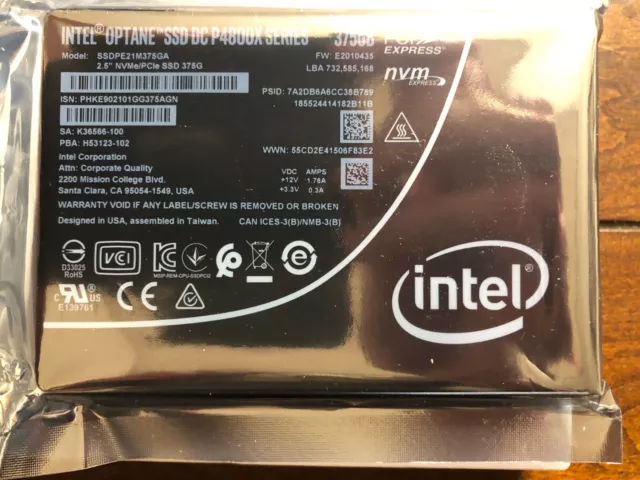 Intel Optane SSD DC P4800X SSDPE21M375GA01 2.5"