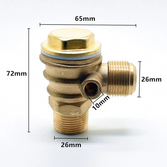 EsportsMJJ Valvola Di Controllo Per Compressore D'Aria: Connettore Filettato In Ottone E Rame A 90°, 43x35mm