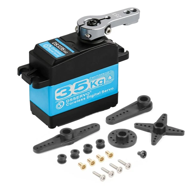 Servo Numérique Brushless 110 Kg Pour Voiture RC 1/5 - Couple élevé, Engrenages Métalliques, Haute Tension (HV)