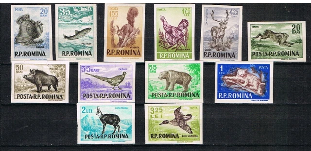Rumanien 1956 Satz 1565/76 Jagdbare Tiere UNGEZAHNTpostfrisch