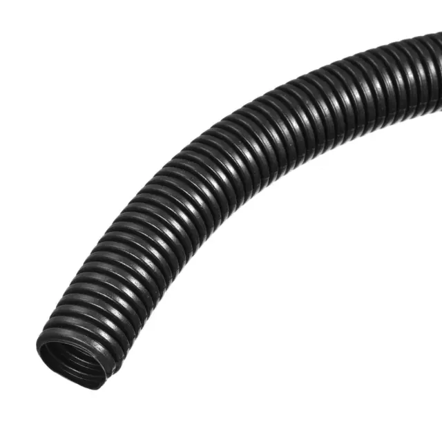 Wire Loom Tubing Corrugated Pipe Conduit, 8M/26ft Length 17x21.2mm Black