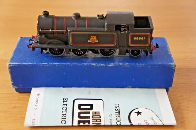 Hornby Dublo 3 rail boxed EDL17 BR matt black class N2 tank loco No.69567