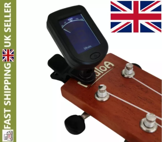 Digital Chromatic LCD Clip-On Electric Tuner For Guitar Ukulele Violin Acoustic