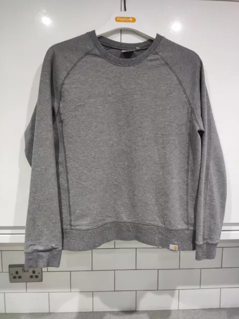 Carhartt Jumper Sweatshirt Grey Small Pullover Cotton 'Capital Sweat Tee'