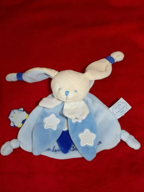 Doudou Et Compagnie Lapin Bleu Luminescent Hibou Chouette Etoiles  DC 2146