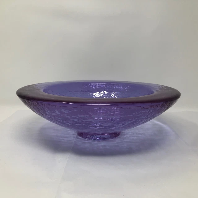 Fire And Light Recycled Art Glass Wide Lipped Bowl Lavender Neodymium