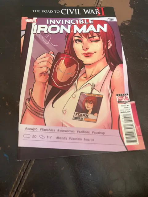 Invincible Iron Man #10 (2016) 2Nd App Riri Williams - 9.4 Nm (Marvel)