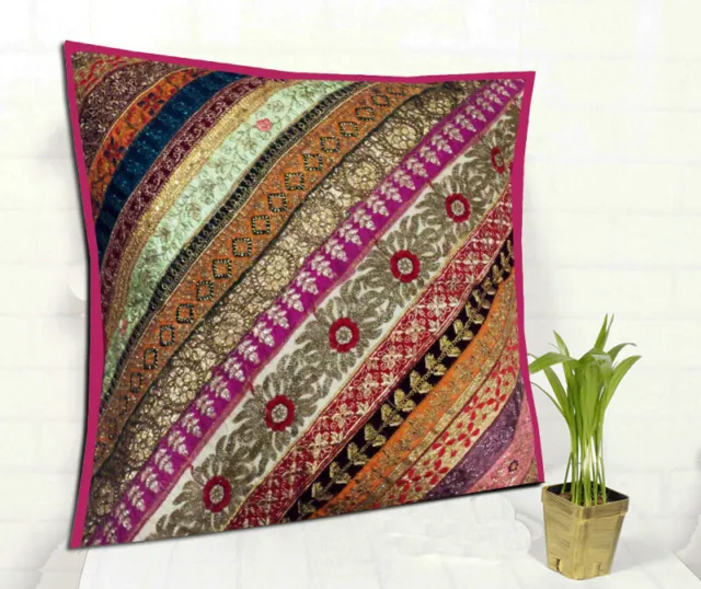 30" Exquisite Indian Gift For Girl Home Décor Throw Floor Cushion Pillow Cover
