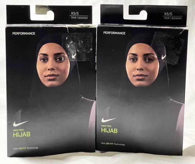 (2 Pack) Nike Pro Hijab Womens Atlhetic Navy Blue XS/S Headwear NEW