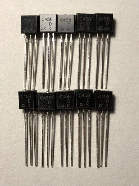 10 PIÈCES TRANSISTOR HITACHI TO-92 2SC458-C 2SC458C 2SC458CTZ 2SC458CTZ C458C C458 EUR 6,62 - Foto 2