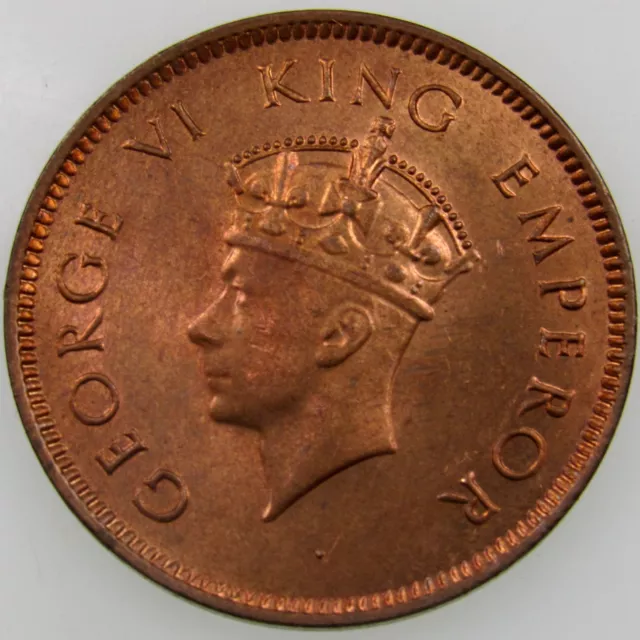 INDIA. British. George VI. ¼ Anna (1 Pice), 1939. Bombay Mint. KM-530. Bronze.