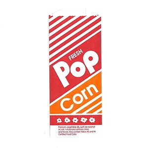 Gold Medal 8" Popcorn Bag Red/Orange, 1 Ounce, 1000 per Case
