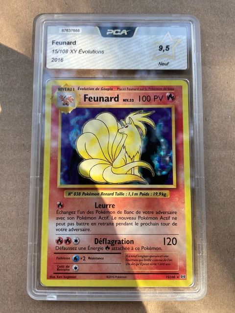 15/108 feunard holo Évolution Xy Pca Psa Display Etb Pokémon 🔥🔥🔥 carte 