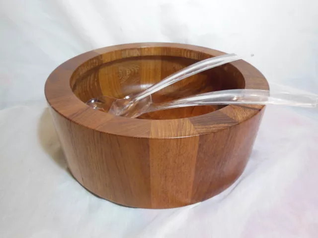 Dansk Danish Teak Wooden Salad Serving Bowl Denmark Mid Century Modern