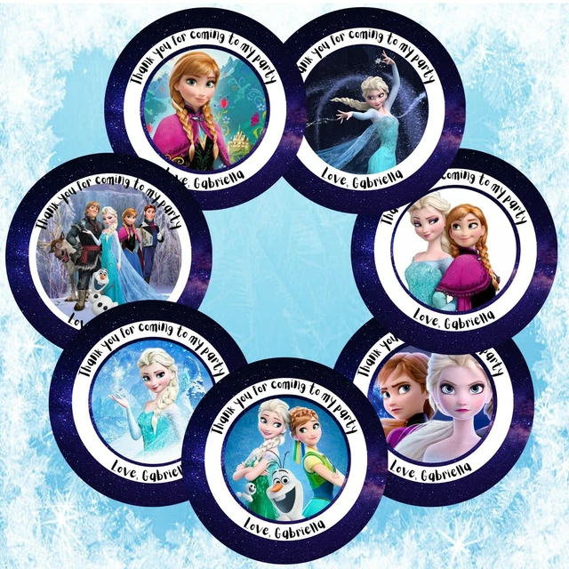 DISNEY FROZEN PARTY Stickers Sweet Cones Birthday Thank You Party Cake