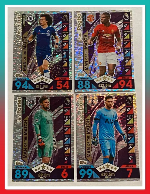 16/17 Topps Match Attax Extra Premier League Trading Cards - Man of the Match