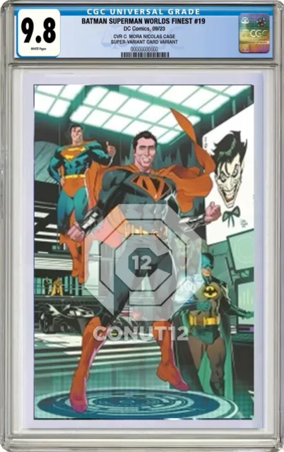 Batman Superman Worlds Finest 19 Cgc 9.8 Nicolas Cage Super-Variant Card Var