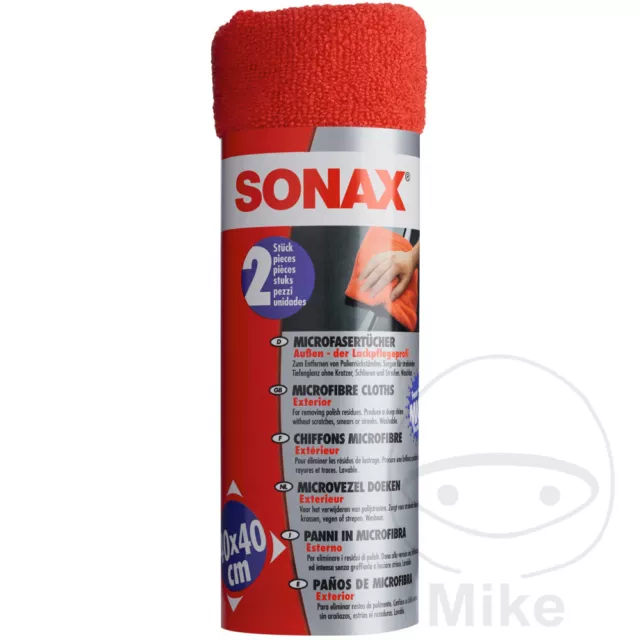 SONAX Juego 2 paños de microfibra para limpieza exterior