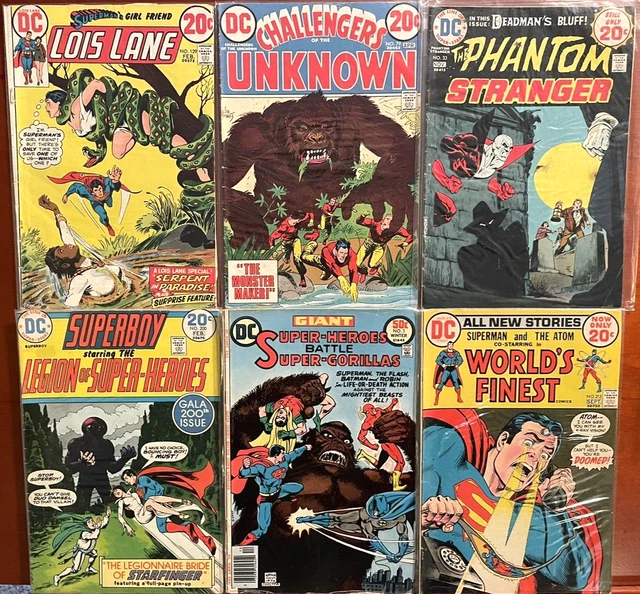 BIG DC SILVER BRONZE AGE COMIC LOT SUPERMAN BATMAN FLASH IN DC COMICS 99c  start