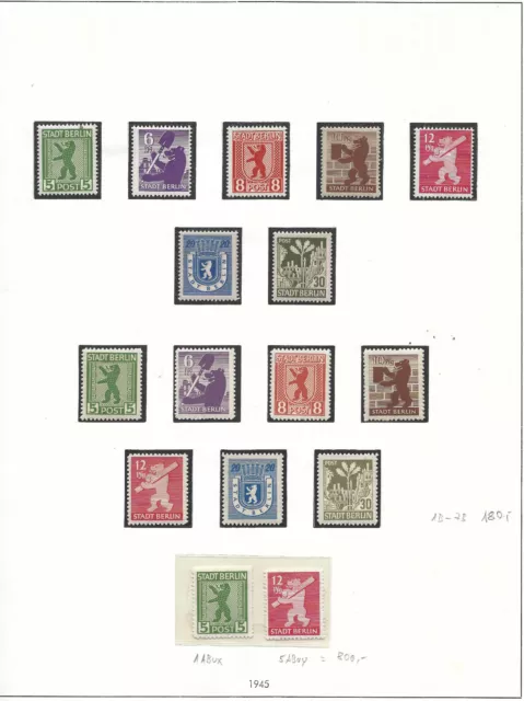 Sbz 1945-1949 ** Postfrische Sammlung Im Vordruckalbum