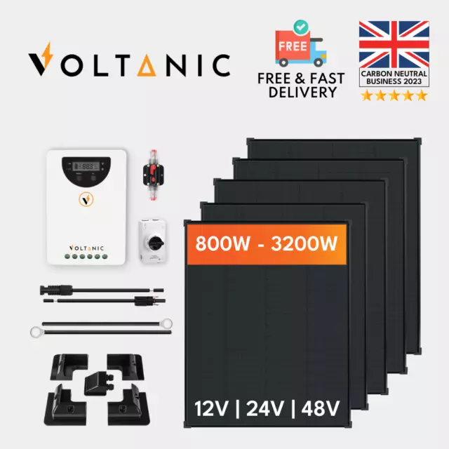 800W-3200W Solar Panel Kit, 12V 24V 48V Off Grid, Boat, Home, Shed, Caravan