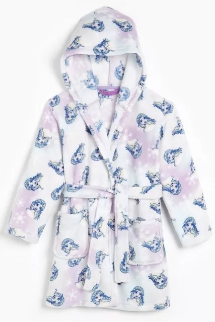 Licensed Girls Disney Frozen Fleece Dressing Gown Robe Age 2-11 Years Ana Elsa