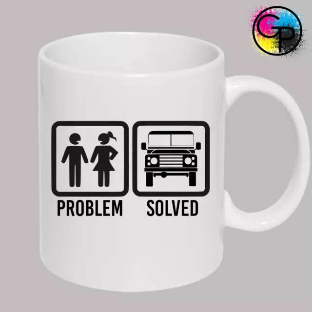Problem Solved 4X4 Off Road Funny Mug Rude Humour Joke Present Novelty Gift