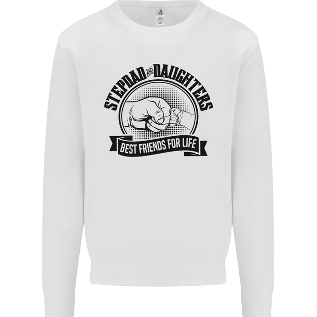 Stepdad & Daughters Friends Fathers Day Kids Sweatshirt Jumper